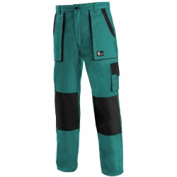 KP45-1Z Pánské kalhoty do pasu zeleno-černé Lux prodloužené